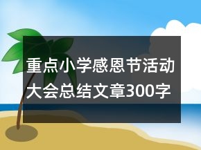 重點小學感恩節(jié)活動大會總結(jié)文章300字