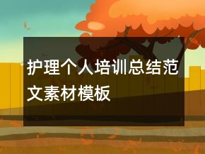 護(hù)理個人培訓(xùn)總結(jié)范文素材模板