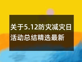 關于5.12防災減災日活動總結精選最新