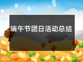端午節(jié)團(tuán)日活動(dòng)總結(jié)