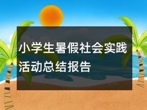 小學(xué)生暑假社會實(shí)踐活動總結(jié)報告
