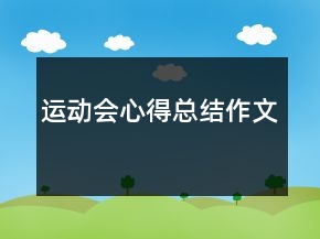 運(yùn)動(dòng)會(huì)心得總結(jié)作文
