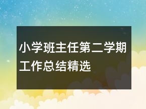 小學班主任第二學期工作總結精選