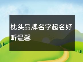 枕頭品牌名字起名好聽溫馨