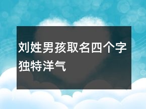劉姓男孩取名四個(gè)字獨(dú)特洋氣