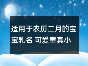 適用于農(nóng)歷二月的寶寶乳名 可愛童真小名