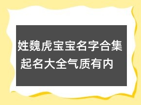 姓魏虎寶寶名字合集 起名大全氣質(zhì)有內(nèi)涵