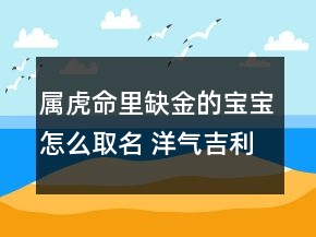 屬虎命里缺金的寶寶怎么取名 洋氣吉利屬虎孩子名字