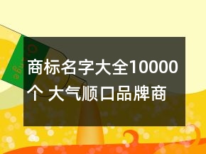 商標(biāo)名字大全10000個(gè) 大氣順口品牌商標(biāo)名字