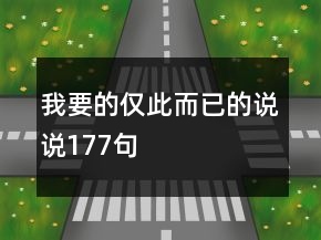 我要的僅此而已的說說177句