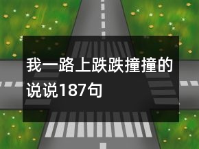 我一路上跌跌撞撞的說說187句