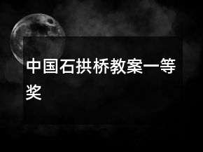 中國石拱橋教案一等獎