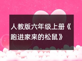 人教版六年級上冊《跑進家來的松鼠》教案一等獎