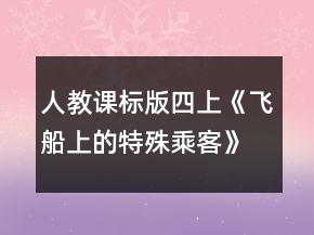 人教課標(biāo)版四上：《飛船上的特殊乘客》教案一等獎(jiǎng)