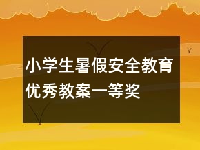 小學(xué)生暑假安全教育優(yōu)秀教案一等獎