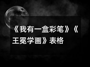 《我有一盒彩筆》、《王冕學(xué)畫》表格式教案一等獎(jiǎng)