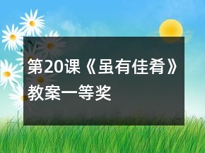 第20課《雖有佳肴》教案一等獎