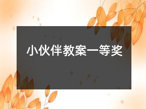 小伙伴教案一等獎