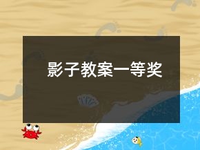 影子教案一等獎