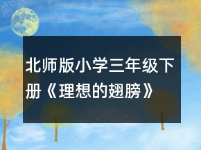 北師版小學(xué)三年級(jí)下冊《理想的翅膀》教案一等獎(jiǎng)