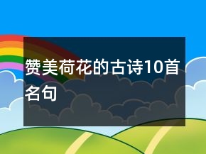 贊美荷花的古詩10首名句