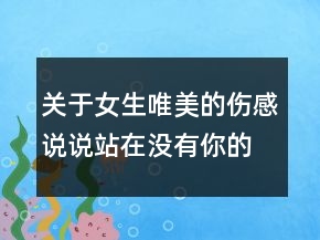 關于女生唯美的傷感說說站在沒有你的空87句