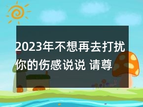 2023年不想再去打擾你的傷感說說 請尊重他離開你的80句