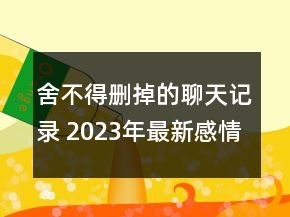 舍不得刪掉的聊天記錄 2023年最新感情受到傷害的說90句