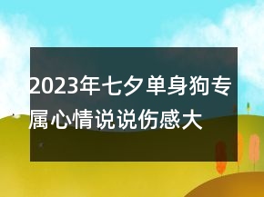 2023年七夕單身狗專屬心情說(shuō)說(shuō)傷感大全 單身一個(gè)人122句