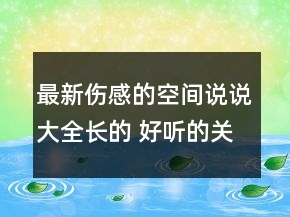 最新傷感的空間說說大全長的 好聽的關(guān)于愛情感135句
