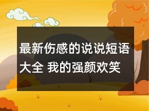 最新傷感的說(shuō)說(shuō)短語(yǔ)大全 我的強(qiáng)顏歡笑是否能讓70句