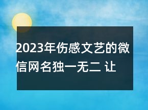 2023年傷感文藝的微信網(wǎng)名獨(dú)一無(wú)二 讓人疼到歇斯底80句