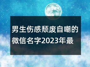 男生傷感頹廢自嘲的微信名字2023年最新 心涼人未死163句