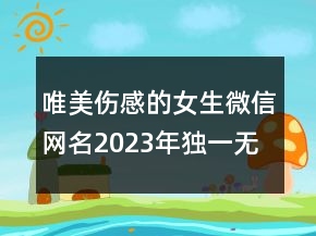 唯美傷感的女生微信網(wǎng)名2023年獨一無二 捂得住眼睛125句