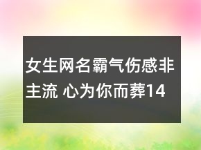 女生網(wǎng)名霸氣傷感非主流 心為你而葬145句