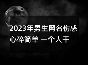 2023年男生網(wǎng)名傷感心碎簡(jiǎn)單 一個(gè)人干凈利落107句