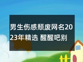 男生傷感頹廢網(wǎng)名2023年精選 醒醒吧別傻了139句