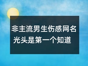 非主流男生傷感網(wǎng)名 光頭是第一個知道下雨的人109句