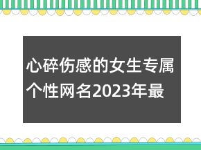 心碎傷感的女生專屬個(gè)性網(wǎng)名2023年最新 攔不住要走149句