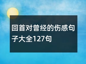 回首對曾經(jīng)的傷感句子大全127句
