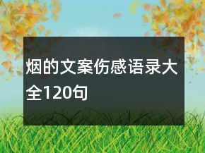 煙的文案?jìng)姓Z(yǔ)錄大全120句