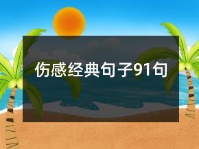 傷感經(jīng)典句子91句