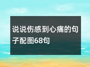 說(shuō)說(shuō)傷感到心痛的句子配圖68句