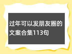 過年可以發(fā)朋友圈的文案合集113句