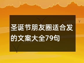 圣誕節(jié)朋友圈適合發(fā)的文案大全79句