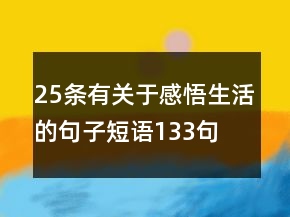 25條有關于感悟生活的句子短語133句