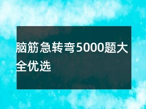 腦筋急轉(zhuǎn)彎5000題大全優(yōu)選