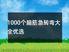 1000個腦筋急轉(zhuǎn)彎大全優(yōu)選