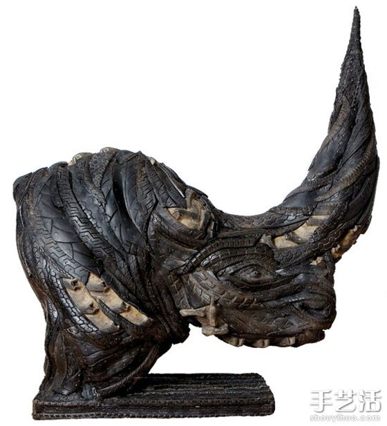 韓國藝術(shù)家Ji Yong Ho的輪胎雕塑作品 -  rpnrmr.com