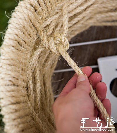 手工DIY宜家風(fēng)格麻繩吊燈 -  rpnrmr.com